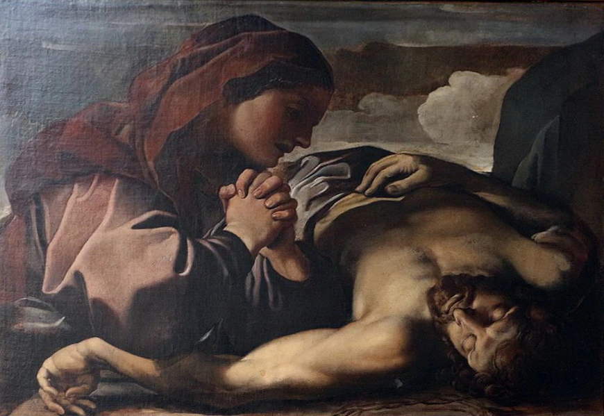 Maria piange il Cristo morto - Coll. Zambeccari